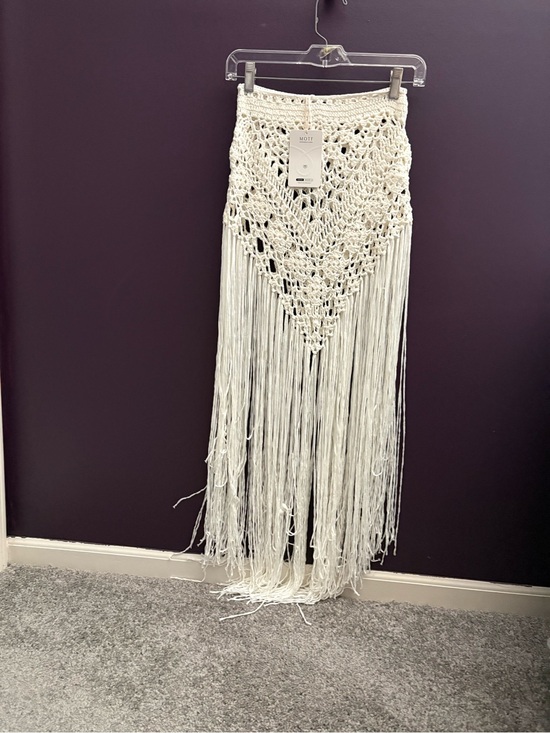 MOTF Other - MOTF Cream Crochet Fringe Maxi Swim Coverup